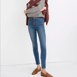 10" High-Rise Skinny Jeans in Dewitt Wash: Button-Front TENCEL™ Denim Edition